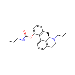 CCCNC(=O)Oc1cccc2c1-c1cccc3c1[C@@H](C2)N(CCC)CC3 ZINC000038238400