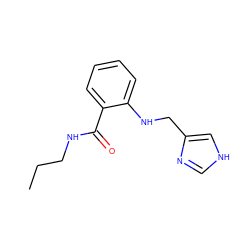 CCCNC(=O)c1ccccc1NCc1c[nH]cn1 ZINC000013860601