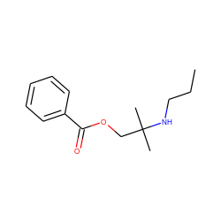 CCCNC(C)(C)COC(=O)c1ccccc1 ZINC000002040457