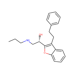 CCCNC[C@H](O)c1oc2ccccc2c1CCc1ccccc1 ZINC000005834754