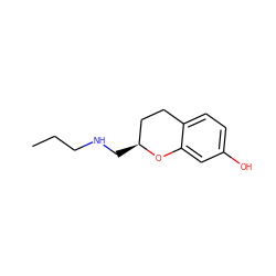 CCCNC[C@H]1CCc2ccc(O)cc2O1 ZINC000001895572