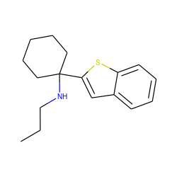 CCCNC1(c2cc3ccccc3s2)CCCCC1 ZINC000013732116