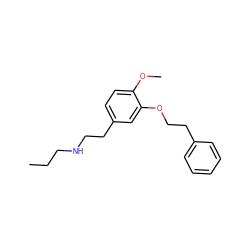 CCCNCCc1ccc(OC)c(OCCc2ccccc2)c1 ZINC000013795850