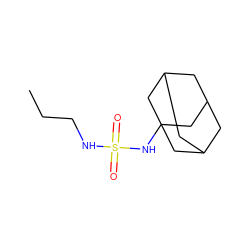 CCCNS(=O)(=O)NC12CC3CC(CC(C3)C1)C2 ZINC000035091097