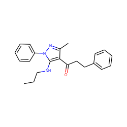 CCCNc1c(C(=O)CCc2ccccc2)c(C)nn1-c1ccccc1 ZINC000027317478