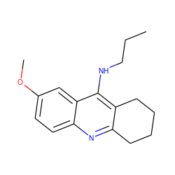 CCCNc1c2c(nc3ccc(OC)cc13)CCCC2 ZINC000064541014