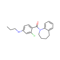 CCCNc1ccc(C(=O)N2CCCCc3ccccc32)c(Cl)c1 ZINC000013835097