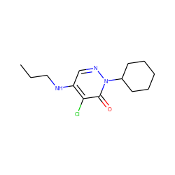 CCCNc1cnn(C2CCCCC2)c(=O)c1Cl ZINC000261137272