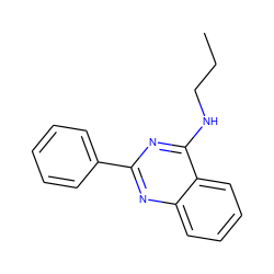 CCCNc1nc(-c2ccccc2)nc2ccccc12 ZINC000013743193