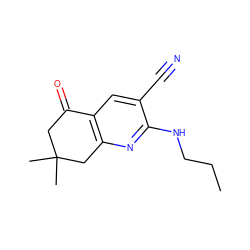 CCCNc1nc2c(cc1C#N)C(=O)CC(C)(C)C2 ZINC000028967469