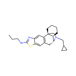 CCCNc1nc2cc3c(cc2s1)C[C@@H]1[C@@H]2CCCC[C@]32CCN1CC1CC1 ZINC000071329469