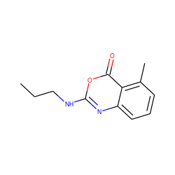 CCCNc1nc2cccc(C)c2c(=O)o1 ZINC000006380555