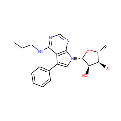 CCCNc1ncnc2c1c(-c1ccccc1)cn2[C@@H]1O[C@H](C)[C@@H](O)[C@H]1O ZINC000013676859