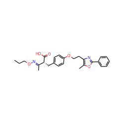 CCCO/N=C(\C)[C@@H](Cc1ccc(OCCc2nc(-c3ccccc3)oc2C)cc1)C(=O)O ZINC000028702557