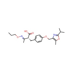 CCCO/N=C(\C)[C@@H](Cc1ccc(OCc2nc(C(C)C)oc2C)cc1)C(=O)O ZINC000028702660