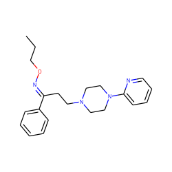 CCCO/N=C(\CCN1CCN(c2ccccn2)CC1)c1ccccc1 ZINC000038147652