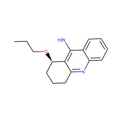 CCCO[C@@H]1CCCc2nc3ccccc3c(N)c21 ZINC000026666283