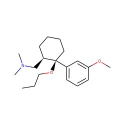 CCCO[C@]1(c2cccc(OC)c2)CCCC[C@@H]1CN(C)C ZINC000029128517