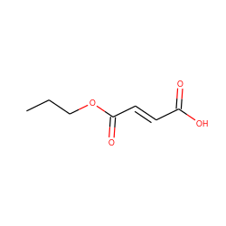 CCCOC(=O)/C=C/C(=O)O ZINC000005647933