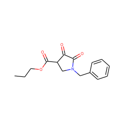 CCCOC(=O)C1CN(Cc2ccccc2)C(=O)C1=O ZINC000025972435