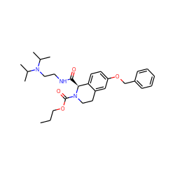 CCCOC(=O)N1CCc2cc(OCc3ccccc3)ccc2[C@@H]1C(=O)NCCN(C(C)C)C(C)C ZINC000028336345