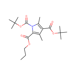 CCCOC(=O)c1c(C)c(C(=O)OC(C)(C)C)c(C)n1C(=O)OC(C)(C)C ZINC000013533587