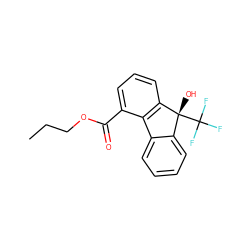 CCCOC(=O)c1cccc2c1-c1ccccc1[C@@]2(O)C(F)(F)F ZINC000143480238