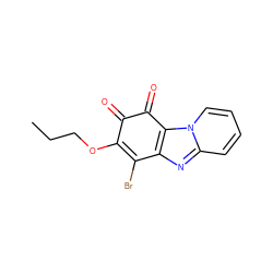 CCCOC1=C(Br)c2nc3ccccn3c2C(=O)C1=O ZINC000103281868