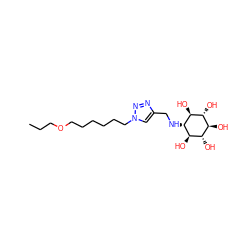 CCCOCCCCCCn1cc(CN[C@H]2[C@H](O)[C@@H](O)[C@H](O)[C@@H](O)[C@@H]2O)nn1 ZINC000101345272