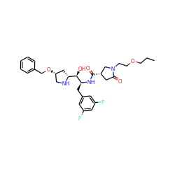 CCCOCCN1C[C@@H](C(=O)N[C@@H](Cc2cc(F)cc(F)c2)[C@H](O)[C@H]2C[C@@H](OCc3ccccc3)CN2)CC1=O ZINC000029129680