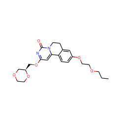 CCCOCCOc1ccc2c(c1)CCn1c-2cc(OC[C@@H]2COCCO2)nc1=O ZINC000142958106