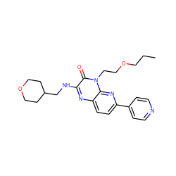 CCCOCCn1c(=O)c(NCC2CCOCC2)nc2ccc(-c3ccncc3)nc21 ZINC000043078380