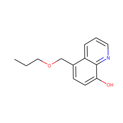 CCCOCc1ccc(O)c2ncccc12 ZINC000002269592