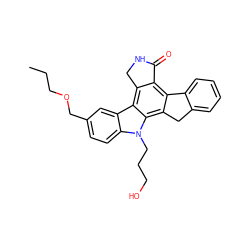 CCCOCc1ccc2c(c1)c1c3c(c4c(c1n2CCCO)Cc1ccccc1-4)C(=O)NC3 ZINC000013530091