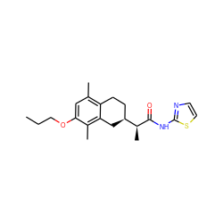 CCCOc1cc(C)c2c(c1C)C[C@H]([C@H](C)C(=O)Nc1nccs1)CC2 ZINC000004222619