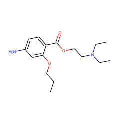 CCCOc1cc(N)ccc1C(=O)OCCN(CC)CC ZINC000001530942