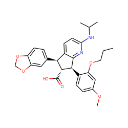 CCCOc1cc(OC)ccc1[C@@H]1c2nc(NC(C)C)ccc2[C@H](c2ccc3c(c2)OCO3)[C@H]1C(=O)O ZINC000029251752