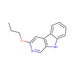 CCCOc1cc2c(cn1)[nH]c1ccccc12 ZINC000100640589