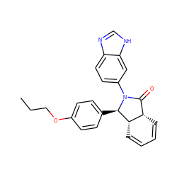 CCCOc1ccc([C@@H]2[C@H]3C=CC=C[C@H]3C(=O)N2c2ccc3nc[nH]c3c2)cc1 ZINC001772657022