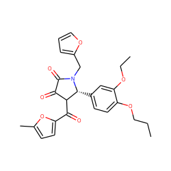 CCCOc1ccc([C@@H]2C(C(=O)c3ccc(C)o3)C(=O)C(=O)N2Cc2ccco2)cc1OCC ZINC000006355717