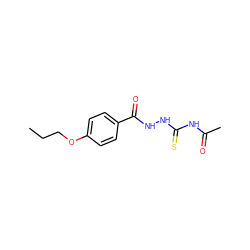 CCCOc1ccc(C(=O)NNC(=S)NC(C)=O)cc1 ZINC000002064487