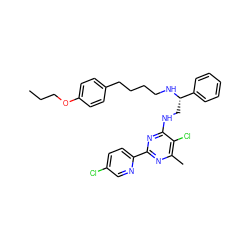 CCCOc1ccc(CCCCN[C@@H](CNc2nc(-c3ccc(Cl)cn3)nc(C)c2Cl)c2ccccc2)cc1 ZINC000096271208