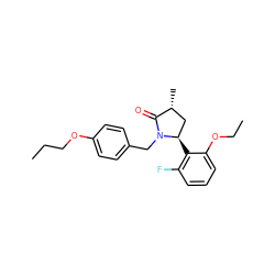 CCCOc1ccc(CN2C(=O)[C@H](C)C[C@H]2c2c(F)cccc2OCC)cc1 ZINC000167518320