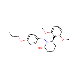 CCCOc1ccc(CN2C(=O)CCC[C@@H]2c2c(OC)cccc2OC)cc1 ZINC000098176768