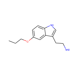 CCCOc1ccc2[nH]cc(CCN)c2c1 ZINC000013745590