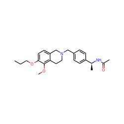 CCCOc1ccc2c(c1OC)CCN(Cc1ccc([C@H](C)NC(C)=O)cc1)C2 ZINC001772639150