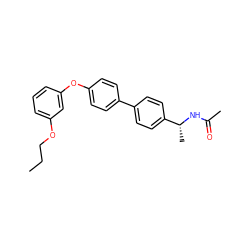 CCCOc1cccc(Oc2ccc(-c3ccc([C@@H](C)NC(C)=O)cc3)cc2)c1 ZINC000045252969