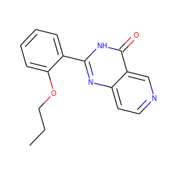 CCCOc1ccccc1-c1nc2ccncc2c(=O)[nH]1 ZINC000003800961