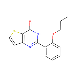 CCCOc1ccccc1-c1nc2ccsc2c(=O)[nH]1 ZINC000013755558