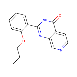 CCCOc1ccccc1-c1nc2cnccc2c(=O)[nH]1 ZINC000003800960